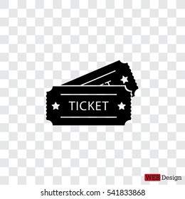 Ticket icon. Vector illustration.