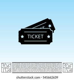 Ticket icon. Vector illustration.