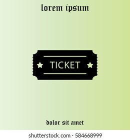 Ticket icon. Vector illustration.