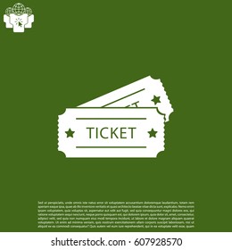 Ticket icon. Vector illustration.
