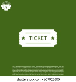 Ticket icon. Vector illustration.