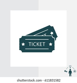 Icono del billete. Ilustración vectorial.