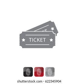 Ticket icon. Vector illustration.