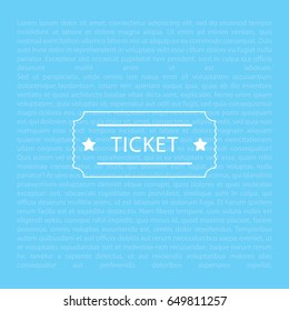 Ticket icon. Vector illustration.