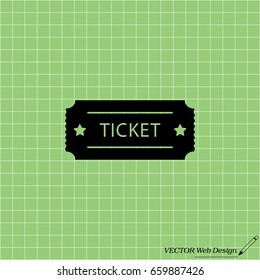 Ticket icon. Vector illustration.