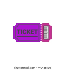Ticket icon. Vector illustration.