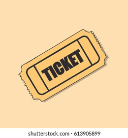 Ticket icon, vector illustration design. Cinema objects.