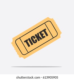 Ticket icon, vector illustration design. Cinema objects.