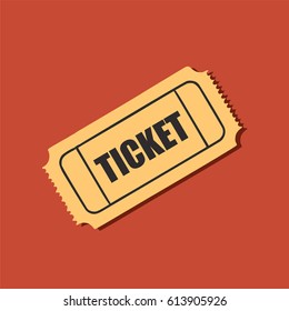 Ticket icon, vector illustration design. Cinema objects.