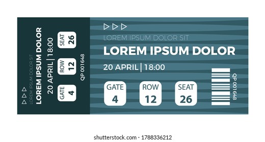Ilustración vectorial de icono de tickets en el estilo plano. El boleto aislado en un fondo. Entradas de cine o cine retro.