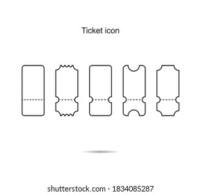 Ticketsymbol, Vektorgrafik auf Hintergrund