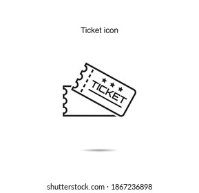 Ticketsymbol, Vektorgrafik auf Hintergrund
