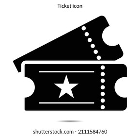 Ilustración vectorial de icono de boleto en segundo plano