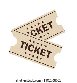 Ticket icon vector illustration isolated on white background