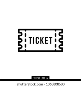 Ticket Icon Vector Illustration Logo Template