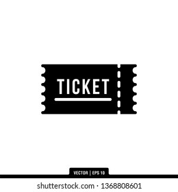 Ticket Icon Vector Illustration Logo Template