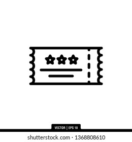 Ticket Icon Vector Illustration Logo Template