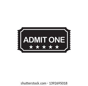 Ticket icon vector illustration logo template
