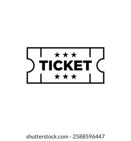 Ticket Icon Vector Illustration Logo Template