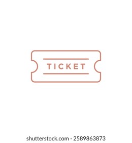 Ticket Icon Vector Illustration Logo Template