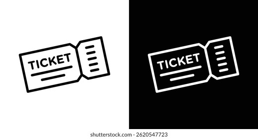 Ticket icon vector, illustration logo template in trendy style