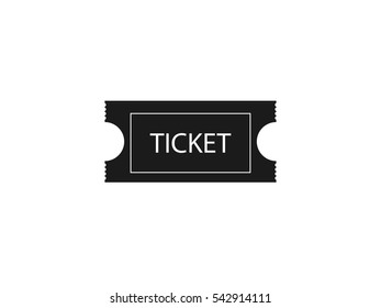 Ticket icon vector illustration on white background
