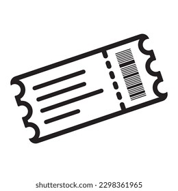 Ticket icon vector illustration simple design