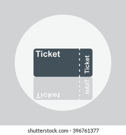 Ticket icon. Ticket vector. Ticket isolated background. Ticket vector illustration flat style. Movie tickets, theater, game, leisure, entertainment, recreation.