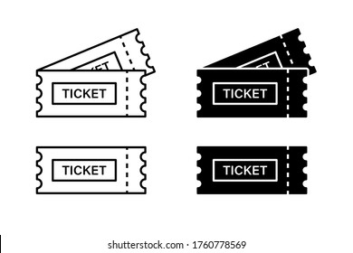 Ticketsymbol. Vektorisoliertes Element. Symbol für die Verlosung der Lose. Stock-Vektorgrafik. EPS10