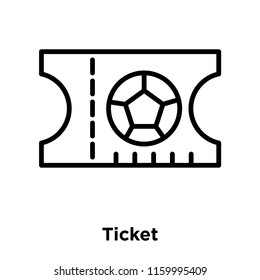 Ticket icon vector isolated on white background, Ticket transparent sign , line or linear sign, element design in outline style