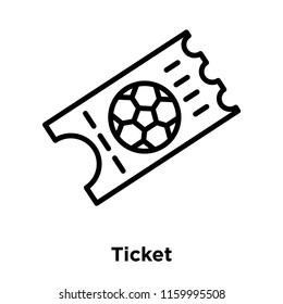 Ticket icon vector isolated on white background, Ticket transparent sign , line or linear sign, element design in outline style