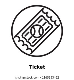 Ticket icon vector isolated on white background, Ticket transparent sign , linear sport symbols