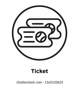 Ticket icon vector isolated on white background, Ticket transparent sign , linear sport symbols