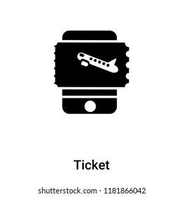 Ticket icon vector isolated on white background, logo concept of Ticket sign on transparent background, filled black symbol