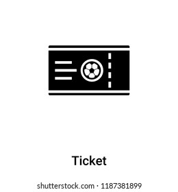 Ticket icon vector isolated on white background, logo concept of Ticket sign on transparent background, filled black symbol