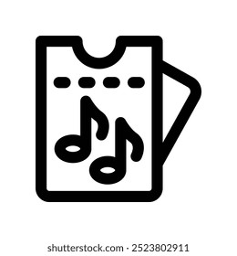 ícone do tíquete. ícone da linha de vetor para o design do seu site, celular, apresentação e logotipo.