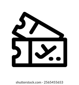 ticket icon. vector line icon for your website, mobile, presentation, and logo design.