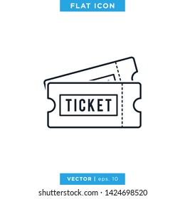 Ticket Icon Vector Logo Design Template