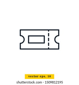 Ticket Icon Vector Logo Design Template