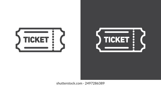 Ticket icon vector logo set collection for web app ui