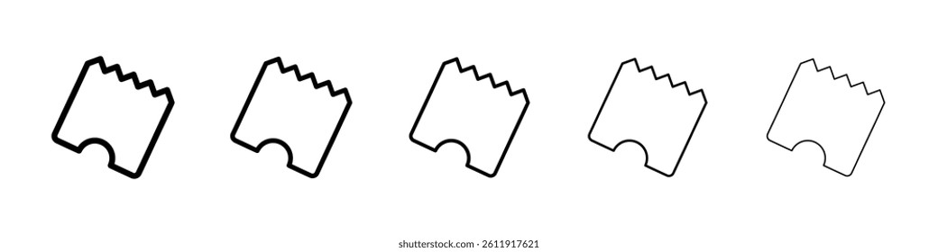 Ticket icon Vector logo sign