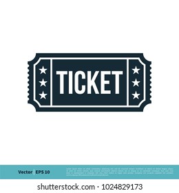 Ticket Icon Vector Logo Template Illustration Design. Vector EPS 10.