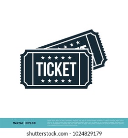 Ticket Icon Vector Logo Template Illustration Design. Vector EPS 10.