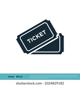 Ticket Icon Vector Logo Template Illustration Design. Vector EPS 10.