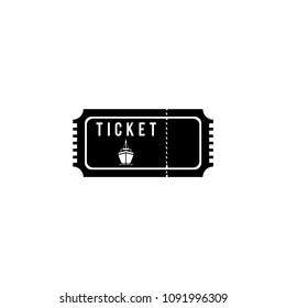 Ticket Icon Vector Logo Template