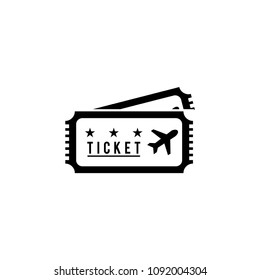 Ticket icon vector logo template