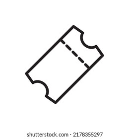 Ticket icon vector. Lottery ticket symbol line. Trendy flat line ui sign design. Thin linear graphic pictogram for website, mobile application. Logo illustration