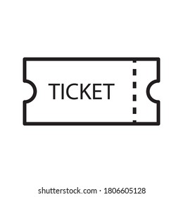 Ticket icon vector on white background eps.10