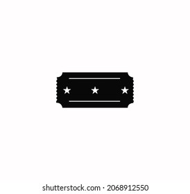 Ticket icon vector on a white background