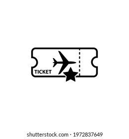 ticket icon vector. plane ticket sign